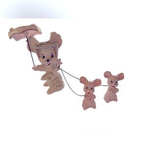Vintage Lefton Three Mice Figural Group